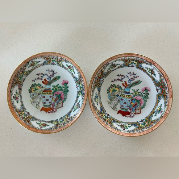 Vintage Set of 2 Beautiful Vintage Canton Plates | Chinoiserie | - Picture 2 of 4